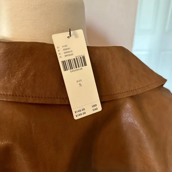 NWT Anthropologie Faux Leather Jacket - Picture 2 of 4